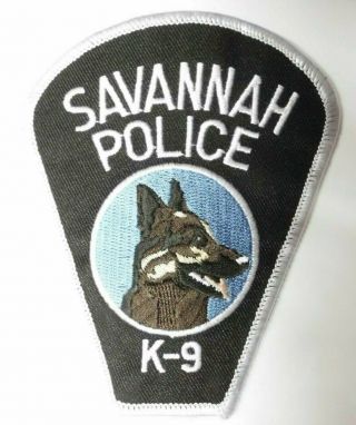 Old Savannah Police K - 9 Patch Tn Tennessee Canine Dog Squad