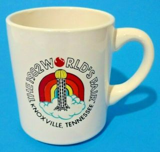 1982 Worlds Fair Knoxville Tennessee Sunsphere Coffee Cup Mug White