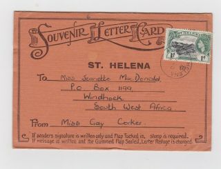 St Helena Lettercard To South West Africa 1955 Gay Corker