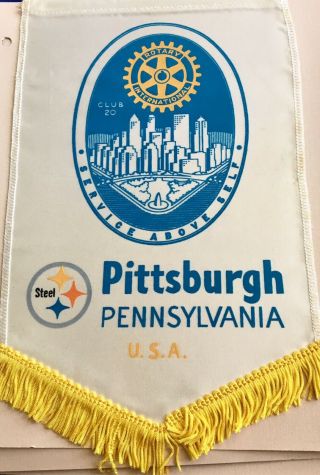 Vintage Rotary International Club Pittsburgh,  Pennsylvania Banner/flag