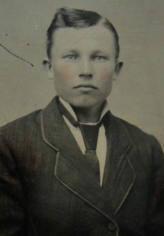 Tintype Photo Portrait Of Exceptionally Handsome Dapper Young Man Nicely Posed