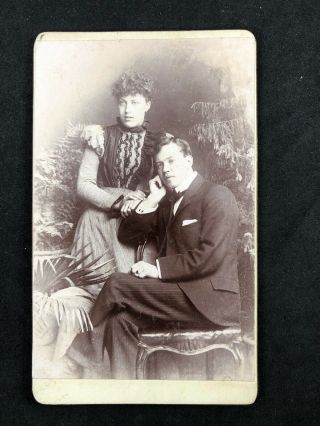 Victorian Carte De Visite Cdv: Couple Affectionate Pose: Bontoft: Ilkley