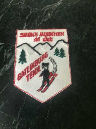 Smoky Mountain Ski Club Patch 60s 70s Rare 4” Vtg Orig Team Htf Gatlinburg Tn