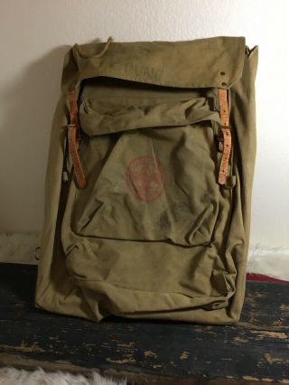 Boy Scouts Of America Deluxe Yucca Pack Backpack No.  1329 Vintage Bsa Canvas