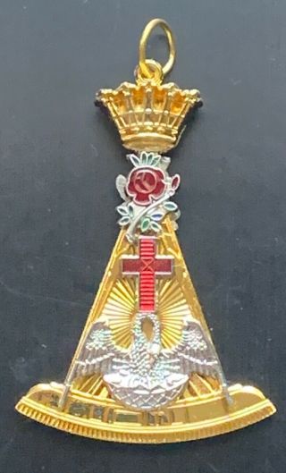 Masonic Knight Of The Rose Croix 18th Degree Jewel Scottish Rite