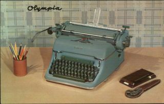 Olympia Typewriter Model Sg1 Advertising Postcard