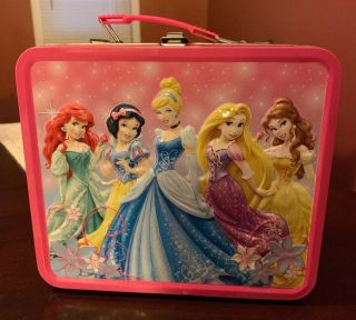 Vintage Disney Loungefly Princess Tin Lunchbox Cinderella,  Bell,  Snow White,