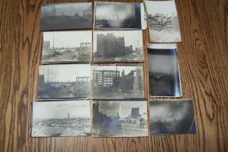 (11) Vintage Paper Photos - 1906 San Francisco Earthquake Aftermath & Others