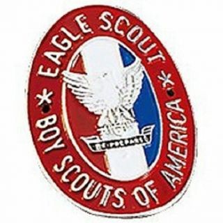 Boy Scouts Of America Eagle Scout Red White Blue Hiking Staff Stick Medallion