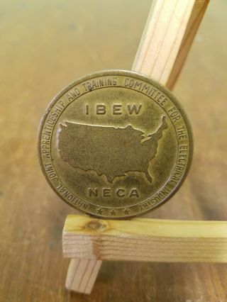 Vintage IBEW NECA Challenge Coin Medallion Ohn ' s Law 38mm 3