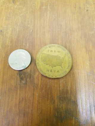 Vintage IBEW NECA Challenge Coin Medallion Ohn ' s Law 38mm 4