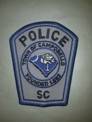 Campobello South Carolina Sc Police Patch