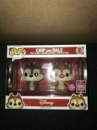 Funko Pop Chip And Dale Flocked.
