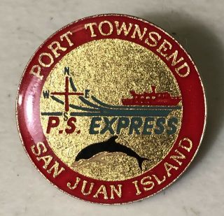Port Townsend San Juan Island P.  S.  Express Lapel Hat Pin Pinback Washington WA 4