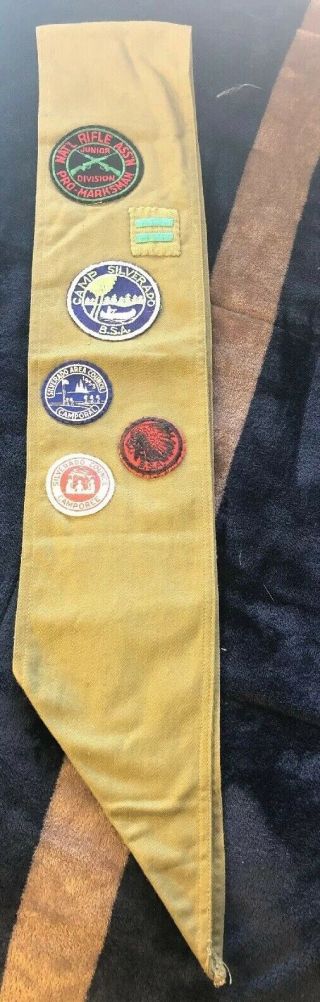 Vintage Boy Scout Sash With Patches 1950s B.  S.  A.