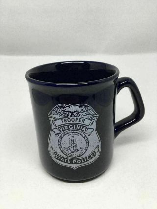 K1) Commonwealth Of Virginia State Police Trooper Blue Shield Badge Coffee Mug