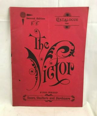 Great Orig.  1899 The Victor Fire Proof Doors Newburyport Ma Advertising Booklet