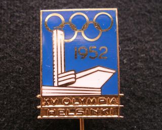 Finland Helsinki,  Olympics Games,  1952,  Old Pin Badge Enamelade