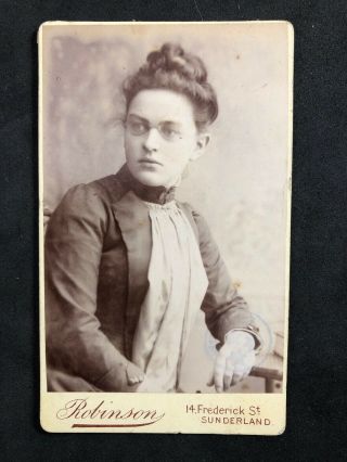 Victorian Carte De Visite Cdv: Young Lady: Robinson: Sunderland