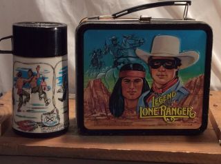 Vintage 1980 Legend Of The Lone Ranger Lunchbox And Thermos