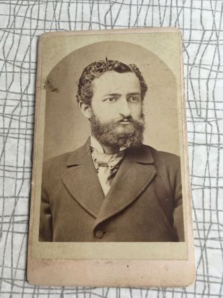 Post Civil War Cdv Photo Judd Studio Chattanooga Tennessee Young Man With Beard