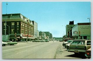 Clinton Iowa Fifth Avenue South Fw Woolworth Volckman Furniture 1960s Cars