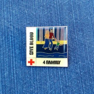 American Red Cross Give Blood 4 Family Pin Tie Tack