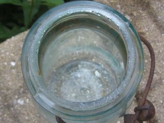 Globe Quart Fruit Jar Perfect Aqua Patented May 25 1886 4