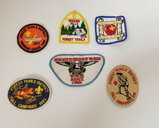Vintage Boy Scout Patches Set Of 6 Bsa 1977 1978 1979 1980 1981 Fall Camporee