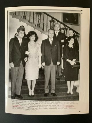 1961 John F.  Kennedy Jfk Jacqueline Jackie W Lbj Ap News Press Photo