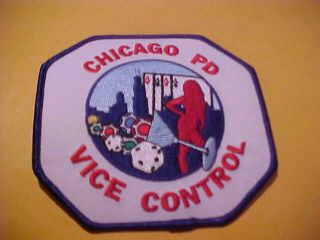 Chicago Illinois Vice Control Police Patch Shoulder Size