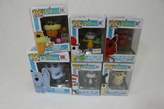 Funko Pop Vinyl Dr Suess Horton Cat In The Hat Lorax Toy Complete Set Of 6