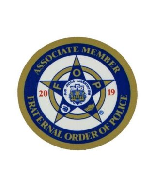 2019 Fraternal Order Of Police Badge Vinyl Decal Sticker Fop Blue Line Pba Cop