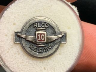 Alco Rss Division 10 Years Of Service Award Pin.