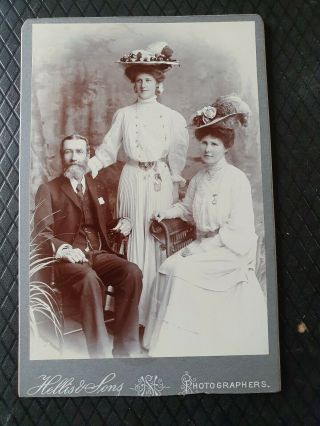 Victorian Couple Charles,  Mary & Alice Cumming,  London Made Cabinet Card Photo