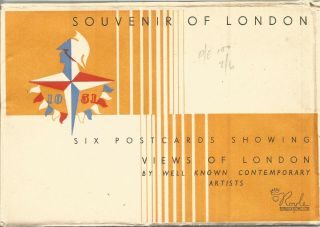 Souvenir Of London Pack 6 Vintage Postcards Showing Views Of London P450