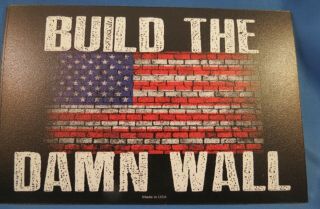 Of 9 Trump 2020 Build The Wall Usa Flag Magnet Sticker President