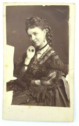 Antique Photograph,  Cabinet Card,  Opera Singer,  Emma Albani,  C1870 