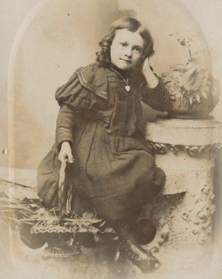 Antique Photo Cabinet Card Little Girl Fashion By Ehrlich York