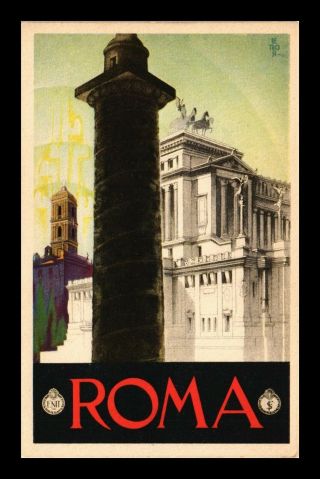 Dr Jim Stamps Rome Italy Monuments Topical Greetings Postcard