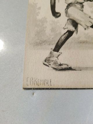 Vintage Black Americana Postcard Stamped 1912 ARTIST SIGNED E.  B.  KEMBLE 2