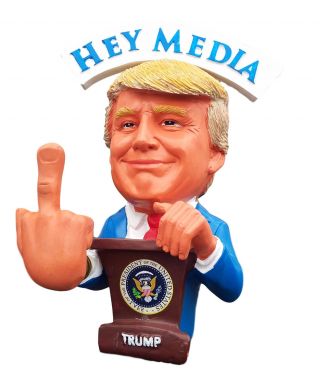 Presiden Trump Bobble Middle Finger Bobblehead F K The Media F K The Liberals