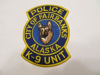 Alaska Fairbanks Police K - 9 Unit Patch