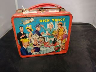 Vintage 1967 Dick Tracy Crime Stoppers Metal Lunch Box No Thermos Made Usa
