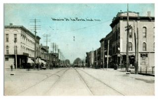 Main Street,  La Porte,  In Postcard 5d