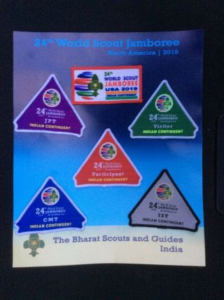 2019 World Scout Jamboree India Patch Set Of 6 Badges