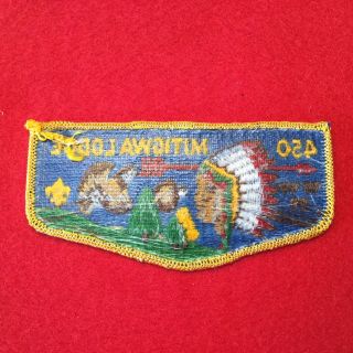 Boy Scout OA Mitigwa Lodge 450 S4b Order Of The Arrow Pocket Flap Patch 2