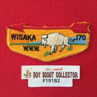 Boy Scout Oa Wisaka Lodge 170 F1 Order Of The Arrow Pocket Flap Patch