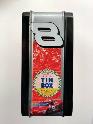 NASCAR DALE EARNHARDT JR.  8 TIN LUNCH BOX TIN BOX COMPANY RACE STOCK CAR 3