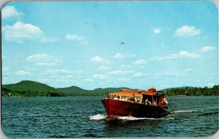 Miss Usama,  Us Mailboat Fulton Chain Of Lakes Old Forge Ny Vintage Postcard T14